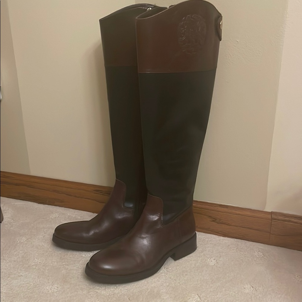Vince Camuto Brown and Black Riding Boots